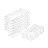 SOGA 100mm Clear Gastronorm GN Pan 1/3 Food Tray Storage Bundle of 6 with Lid
