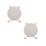 SOGA 2X 40cm White Smart Makeup Bedroom Table Mirror Cat Ear Style No LED Light