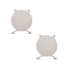 SOGA 2X 40cm White Smart Makeup Bedroom Table Mirror Cat Ear Style No LED Light