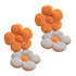 SOGA 2X Orange Flower Cushion Shaped for Floor and Sitting Throw Pillow