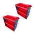 SOGA 3 Tier Tool Storage Cart Portable Service Utility Heavy Duty Mobile Trolley with Hooks Red Red