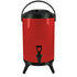 SOGA 16L Stainless Steel Insulated Milk Tea Barrel Hot and Cold Beverage Dispenser Container with Faucet Red