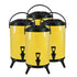 SOGA 4X 12L Stainless Steel Insulated Milk Tea Barrel Hot and Cold Beverage Dispenser Container with Faucet Yellow