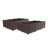 SOGA 2X 120cm Raised Planter Box Vegetable Herb Flower Outdoor Plastic Plants Garden Bed Deepen Deepen