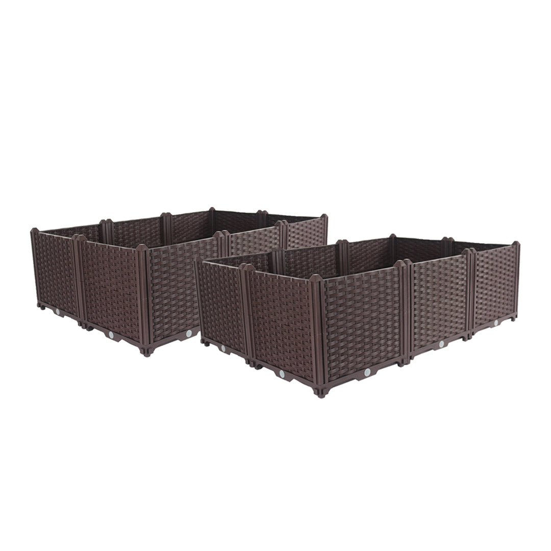 SOGA 2X 120cm Raised Planter Box Vegetable Herb Flower Outdoor Plastic Plants Garden Bed Deepen Deepen