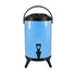 SOGA 8L Stainless Steel Insulated Milk Tea Barrel Hot and Cold Beverage Dispenser Container with Faucet Blue