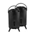 SOGA 2X 12L Stainless Steel Insulated Milk Tea Barrel Hot and Cold Beverage Dispenser Container with Faucet Black
