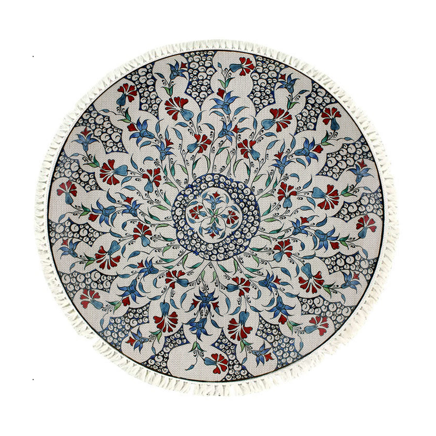 SOGA 120cm Mandala Area Rug for Living Room Lounge, Bedroom, Anti-slip Doormat, Home Decor