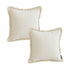 SOGA 2X 45cm Creamy White Home Aesthetic Chenille Texture Tassel Square Throw pillow