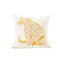 SOGA 45cm Throw Pillow White Light Luxury with Golden Leopard Design Decorative Square Cushion Home Decor