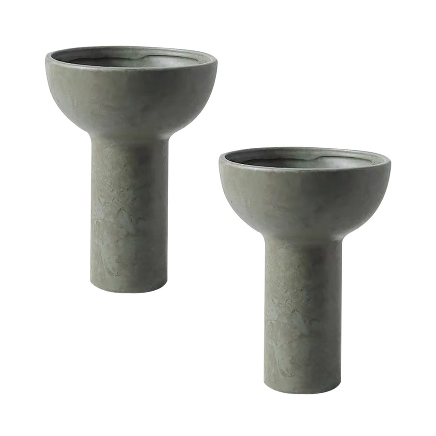 SOGA 2X 15x19.5cm Ornament Minimalist Nordic Versatile Ceramic Vase Modern Luxury Decorative for Home Decor