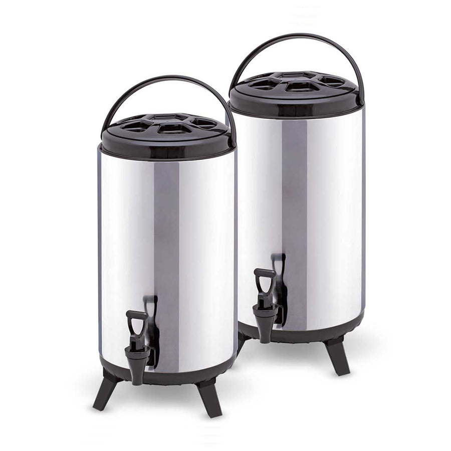 SOGA 2X 12L Portable Insulated Cold/Heat Coffee Tea Beer Barrel Brew Pot With Dispenser