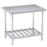 SOGA 100*70*85cm Commercial Catering Kitchen Stainless Steel Prep Work Bench Bench