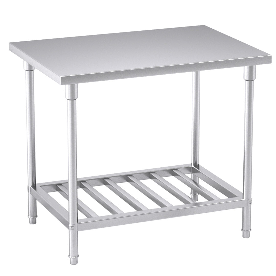 SOGA 100*70*85cm Commercial Catering Kitchen Stainless Steel Prep Work Bench Bench