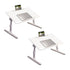 SOGA 60X40cm White Small Laptop Bed Portable Foldable Study Table Adjustable Adjustable Adjustable