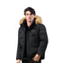 abbee Black 3XL Winter Fur Hooded Down Jacket Stylish Lightweight Quilted Warm Puffer Coat