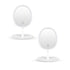 SOGA 2X 26cm White Oval Smart LED Makeup Bedroom Table Vanity Mirror Tricolor Adjustable Light