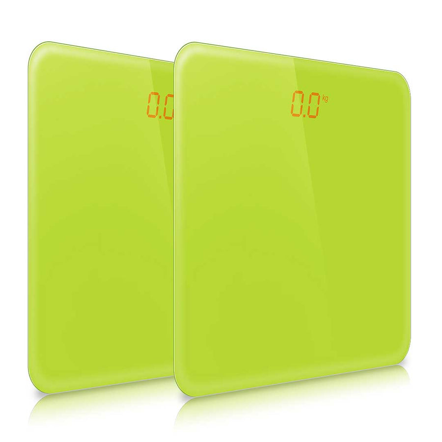 SOGA 2X 180kg Digital Fitness Weight Bathroom Gym Body Glass LCD Electronic Scales Green