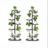SOGA 2X 7 Tier 8 Pots Black Metal Plant Rack Flowerpot Storage Display Stand Holder Home Garden Decor