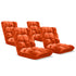 SOGA 4X Floor Recliner Folding Lounge Sofa Futon Couch Folding Chair Cushion Orange