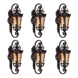 Vintage Lantern 6X 70cm Aluminum & Glass Wall Light Classic Lantern Design Elegant Outdoor Antique Inspired Wall Lamp