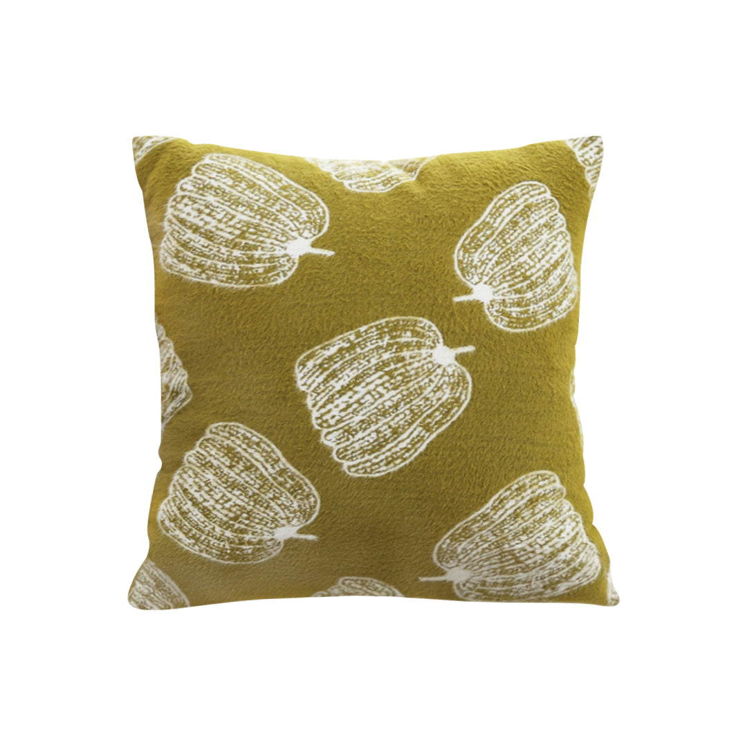 SOGA 50cm Throw Pillow Green Autumn Harvest Pumpkin Print Home Decor