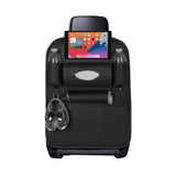 SOGA PVC Leather Car Back Seat Storage Bag Multi-Pocket Organizer Backseat and iPad Mini Holder Black