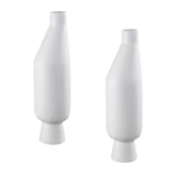 SOGA 2X 14x52cm Ornament Modern Minimalist Vase Decorative with Narrow tops and Wider rounded Body for Home Decor