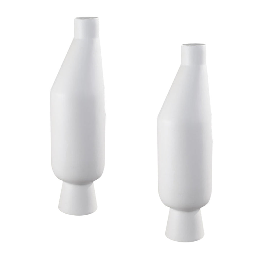 SOGA 2X 14x52cm Ornament Modern Minimalist Vase Decorative with Narrow tops and Wider rounded Body for Home Decor