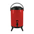 SOGA 10L Stainless Steel Insulated Milk Tea Barrel Hot and Cold Beverage Dispenser Container with Faucet Red