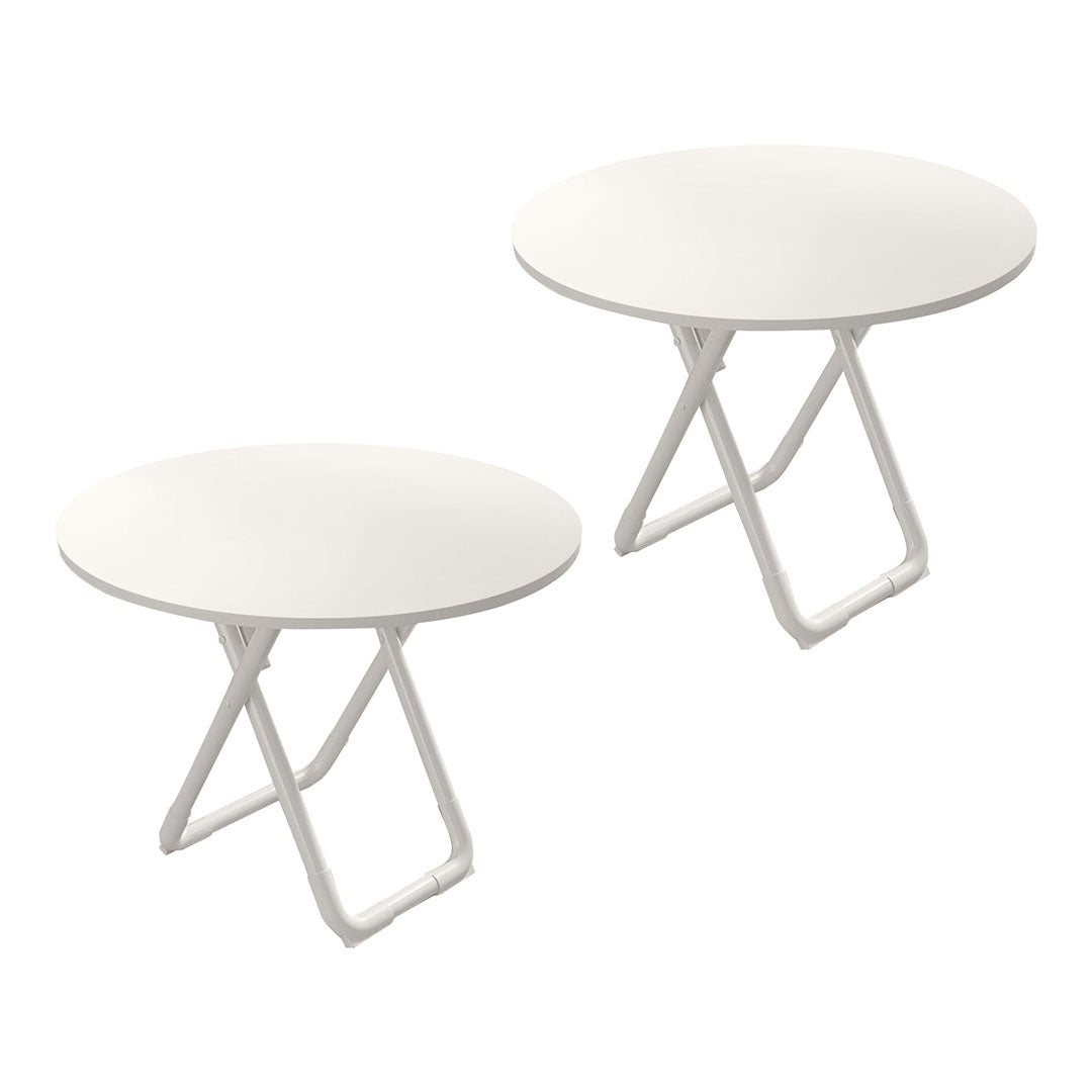SOGA 2X 80cm White Modern Minimalist Table with Sleek Surface Stylish and Functional Design