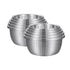 SOGA 2X Stainless Steel Nesting Basin Colander Perforated Kitchen Sink Washing Bowl Metal Basket Strainer Set of 5 5