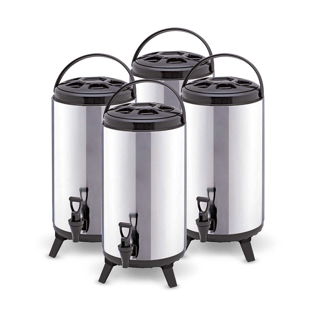 SOGA 4X 8L Portable Insulated Cold/Heat Coffee Tea Beer Barrel Brew Pot With Dispenser