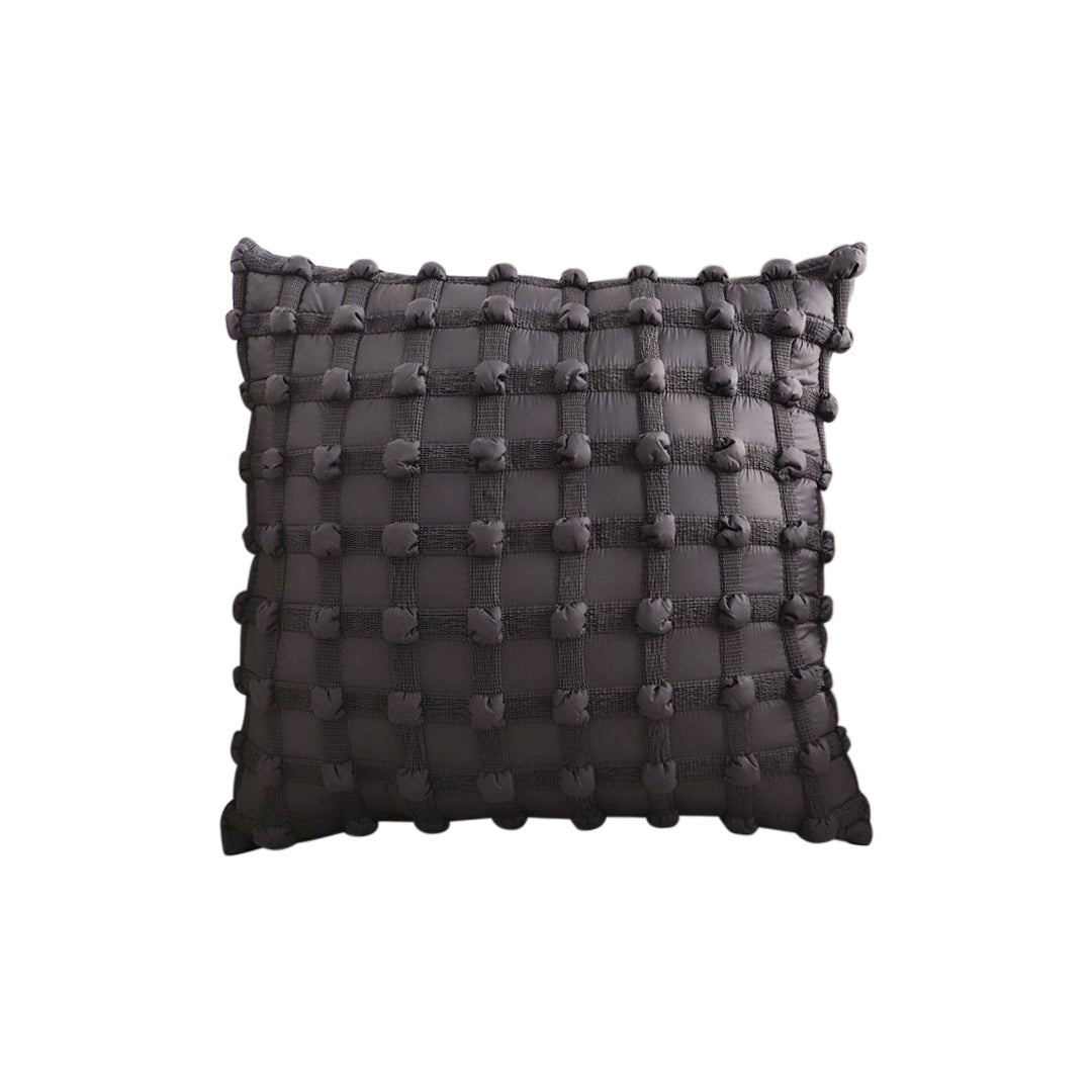 SOGA 50cm Black Medieval-style Puff Rivet Square Product Throw Pillow