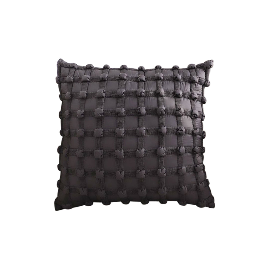 SOGA 50cm Black Medieval-style Puff Rivet Square Product Throw Pillow