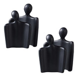 SOGA 2X Ornament Set of 2 Abstract Human Figurine Sculptures Minimalist Modern Art Statues for Home Décor Décor