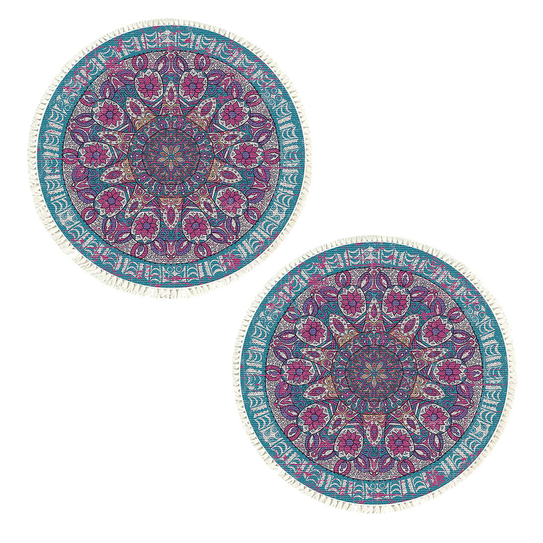 SOGA 2X 120cm Mandala Area Rug for Living Room Lounge, Bedroom, Anti-slip Doormat, Home Decor Decor Decor