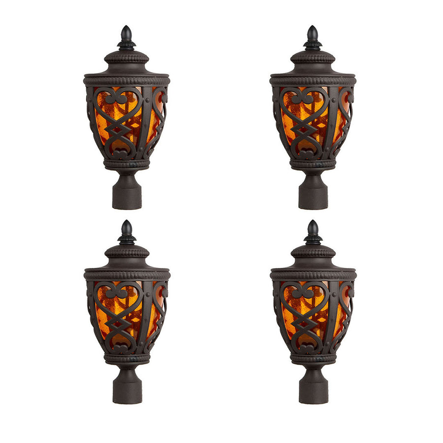 Vintage Lamp 4X 50.8cm Elegant Post Light with Aluminum and Glass Lantern Classic Outdoor Lighting