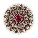 SOGA 120cm Mandala Modern Ethnic Tassel Print Anti-slip Doormat, Home Decor
