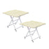 SOGA 2X White Minimalist Cat Ear Folding Table Indoor Outdoor Portable Stall Desk Home Decor