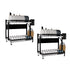 SOGA 2X 2 Tier Steel Black Kitchen Countertop Drying Dish Rack Plate Cutlery Cutting Board Holder Dish Drainer Kitchen Organiser
