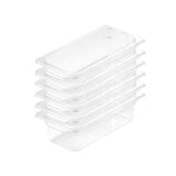 SOGA 100mm Clear Gastronorm GN Pan 1/3 Food Tray Storage Bundle of 6