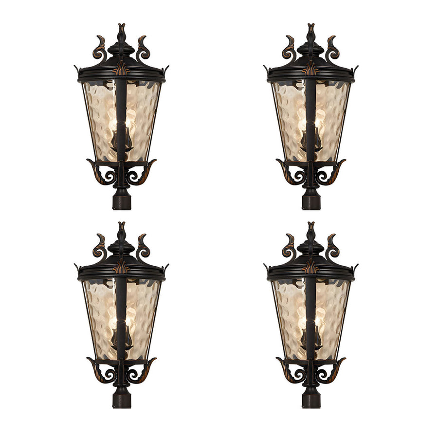 Vintage Lantern 4X 71.2cm Wall Lamp Modern Aluminum & Glass Wall Light Classic Outdoor Sconce Decorative Exterior Lighting