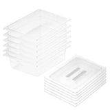 SOGA 150mm Clear Gastronorm GN Pan 1/2 Food Tray Storage Bundle of 6 with Lid