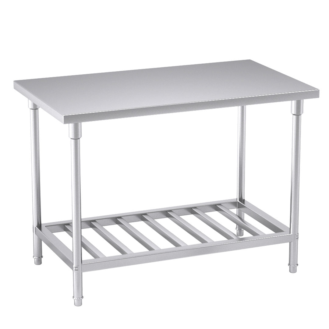 SOGA 120*70*85cm Commercial Catering Kitchen Stainless Steel Prep Work Bench Bench