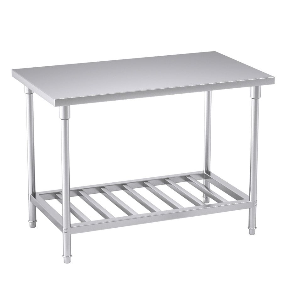 SOGA 120*70*85cm Commercial Catering Kitchen Stainless Steel Prep Work Bench Bench