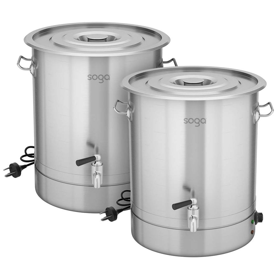 SOGA 2X 21L Stainless Steel URN Commercial Water Boiler  2200W