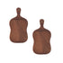 SOGA 2X 18cm Brown Wooden Serving Tray Board Paddle with Handle Home Decor
