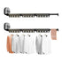 SOGA 2X 127.5cm Wall-Mounted Clothing Dry Rack Retractable Space-Saving Foldable Hanger