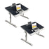 SOGA 2X 60X40cm Black Small Laptop Bed Portable Foldable Study Table Adjustable Adjustable